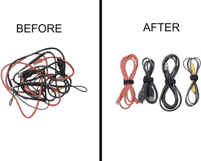 SKY-TOUCH 160PCS Reusable Cable Ties, Adjustable Hook & Loop Cord Organizers, Nylon Wire Management Straps for Home, Office & Electronics