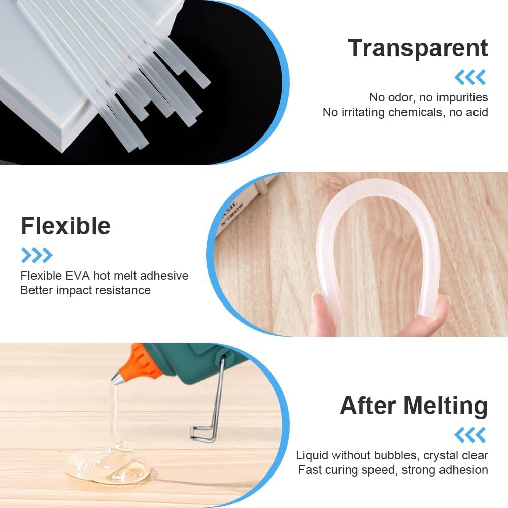 SKY-TOUCH 16PCS Hot Melt Adhesive, multi-purpose glue sticks, household hot melt glue gun, crafting accessory, 20CM * 0.74CM