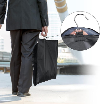 SKY-TOUCH 6 Pack Dress Garment Bags for Hanging Clothes, PEVA Coat & Gown Covers, Dustproof, Waterproof, with Clear PVC Windows, Black, 60-Inch, Home & Travel Clothing Protector