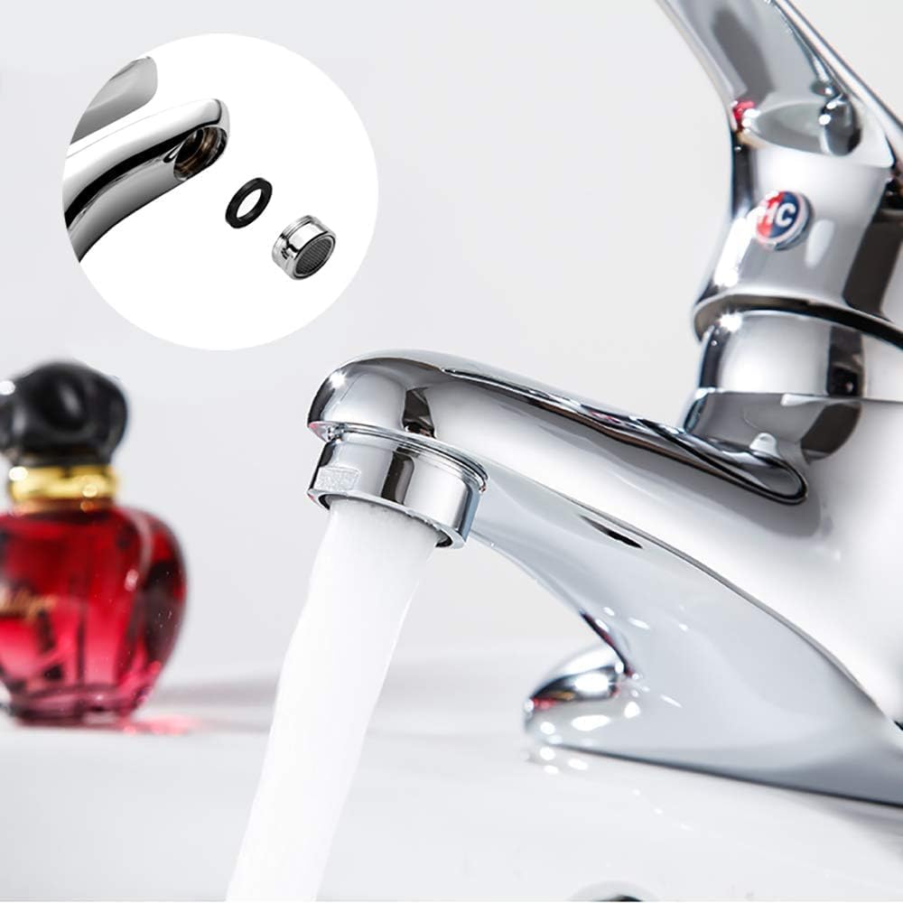 SKY-TOUCH 24mm Faucet Aerator, Anti-Splash Water Flow Regulator, Water-Saving Faucet Nozzle Replacement Part for Kitchen and Bathroom Sinks, Wrench Included, External Thread, 8 PCS
