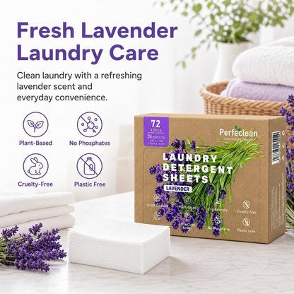 SKY-TOUCH 36pcs High-Strength Laundry Detergent Sheets, Lavender Scent Suitable for Dormitories, Universities, Homes, Hotels Travel