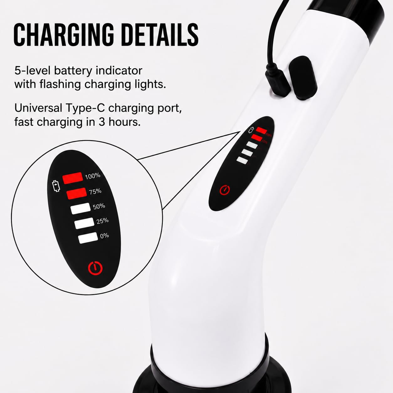 SKY-TOUCH Electric Rotating Cleaning Brush, Cordless Multi-Functional Cleaning Brush, Equipped With 7 Replaceable Brush Heads, 2 Adjustable Speeds, Suitable for Bathrooms, Kitchens, Bathtubs, Glass