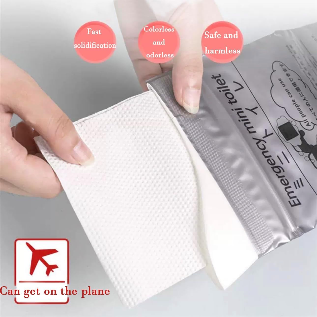 SKY-TOUCH 20 Pack Disposable Urinal Bags 700ML, Portable Travel Pee Bags for Car Emergency, Camping & Traffic Jam, Leak Proof Urine Bags for Men & Women, Grey