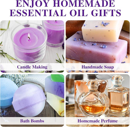 SKY-TOUCH Migcaput Aromatherapy Essential Oil 118ml – 100% Pure & Natural Lavender Oil for Diffuser, Sleep, Skin Care, DIY Projects & Stress Relief