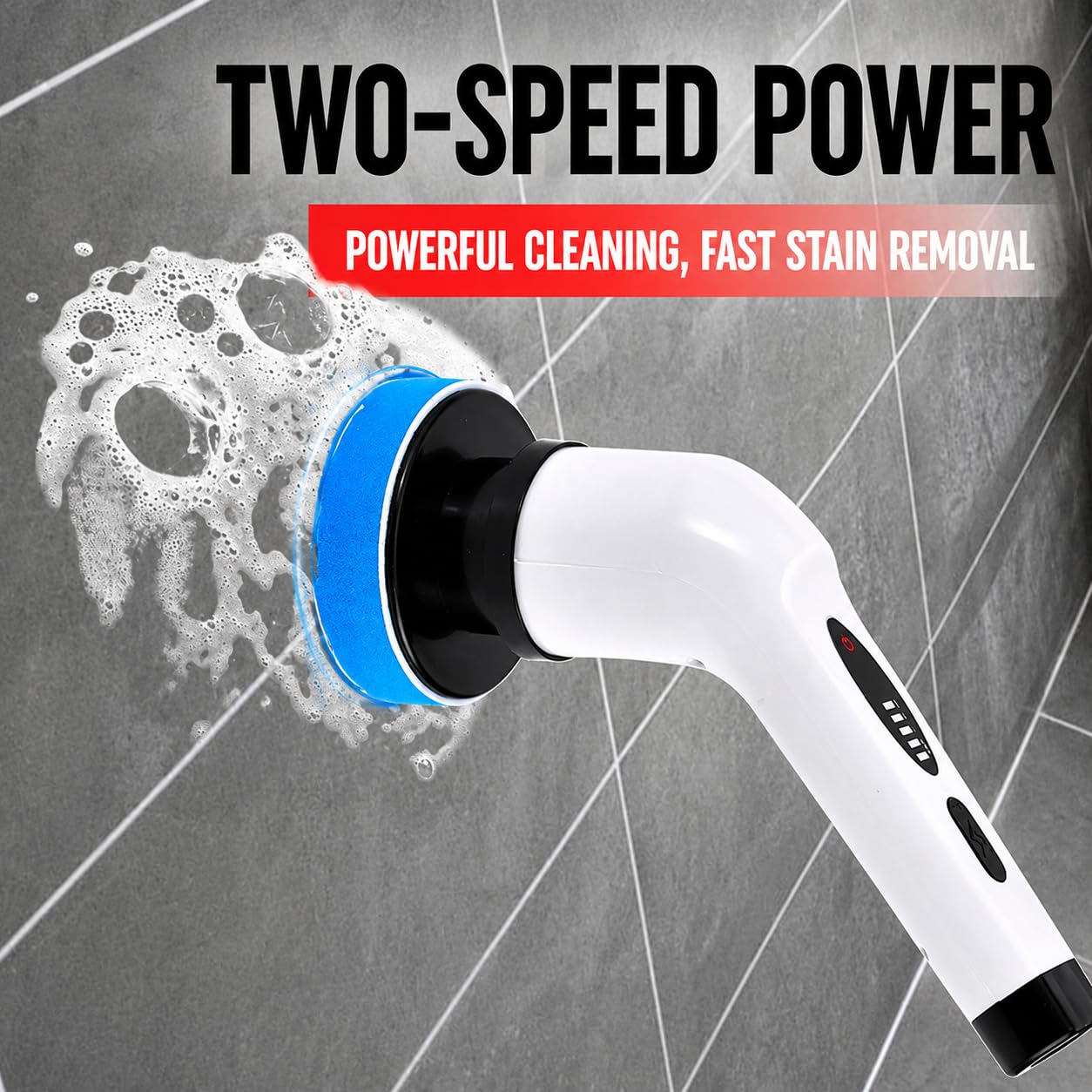 SKY-TOUCH Electric Rotating Cleaning Brush, Cordless Multi-Functional Cleaning Brush, Equipped With 7 Replaceable Brush Heads, 2 Adjustable Speeds, Suitable for Bathrooms, Kitchens, Bathtubs, Glass