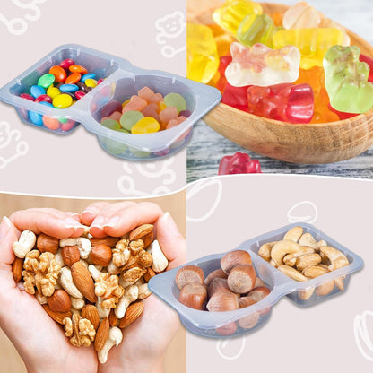 SKY-TOUCH 40 PCS Reusable Snack Containers, Disposable Leak-proof Food Storage Boxes, Portable Reusable Sauce Containers, Suitable for Dining Out and Camping Trips 130ML