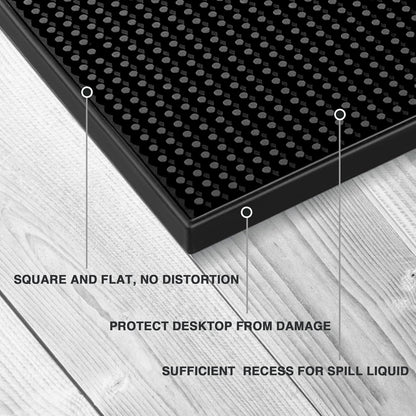 SKY-TOUCH Rubber Bar Mat, 45 x 30 x 1 cm, Thickened, Drainable, Non-slip, Made Of PVC, Waterproof and Drip-proof. Suitable for Bars, Hotels, Restaurants, Homes, Cafes, and Other Venues