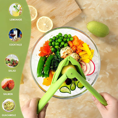 SKY-TOUCH Lemon Squeezer Foldable Manual Citrus Juicer - Easy Two-Hand Press with Lever Design for Reduced Force - Suitable for Everyday Cooking and Beverage Preparation Yellow