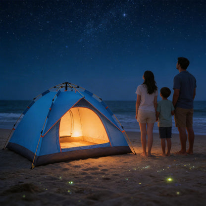 SKY-TOUCH Lightweight Camping Tent 2-3 Persons, Waterproof Instant Pop Up Tents With Carrying Bag, Easy Setup, for Outdoor, Camping, Hiking, Beach, Traveling