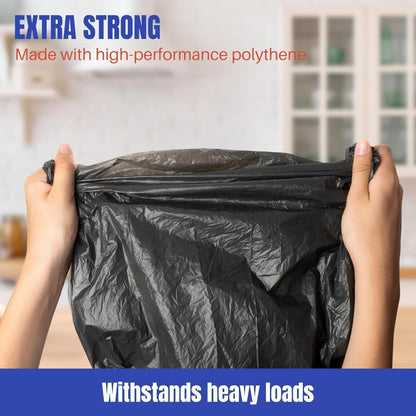 SKY-TOUCH 30-liter Garbage Bags, 3 Rolls Black Trash Bags, Trash Can Liners, Suitable for Bathroom, Bedroom, And Office Trash Cans, 50cm*60cm, 60 Pieces