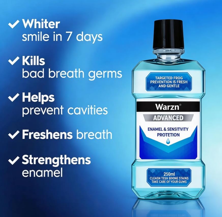 SKY-TOUCH 6 PCS Herbal fragrance Mouthwash, 250ml, Kills 99% of Germs, Freshens Breath, Prevents Plaque, Daily Use