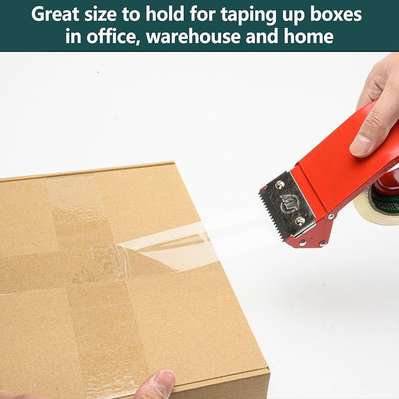 SKY-TOUCH Clear Packing Tape 6 Rolls with Free Dispenser, 4.8cm x 60Y, BOPP Tape, 45mic Thickness, Strong and Durable for Shipping, Moving, Office & Storage