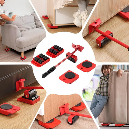 SKY-TOUCH Furniture Lifter, 5 PCS Set Iron Furniture Moving Tools, Heavy-duty Moving Tools Easily Lift and Slide Sofas, Beds, Refrigerators, and Washing Machines