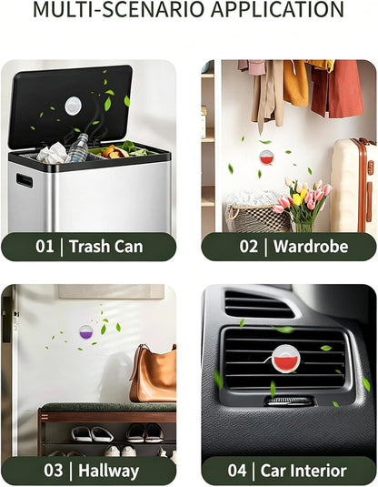 SKY-TOUCH 1PCS Trash Can Deodorizer, Plant-Based Lavender Bin Freshener, Slow-Release Self-Adhesive Air Freshener for Kitchen Food Waste and Pedal Bin Lids, Up to 30 Days
