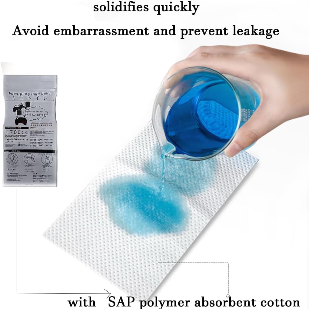 SKY-TOUCH 20 Pack Disposable Urinal Bags 700ML, Portable Travel Pee Bags for Car Emergency, Camping & Traffic Jam, Leak Proof Urine Bags for Men & Women, Grey
