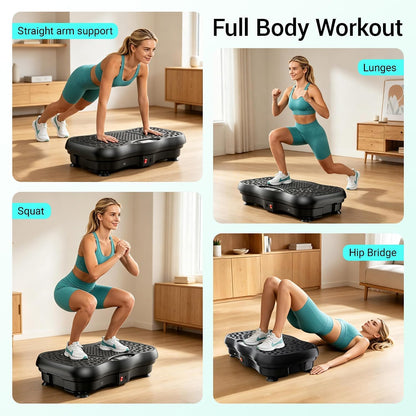 SKY-TOUCH Vibration Fitness Machine Home Vibration Workout Platform – Full-Body Vibration Plate with 120 Adjustable Speed Levels and Bluetooth – Suitable for Weight Loss, Body Toning, Skin Firming