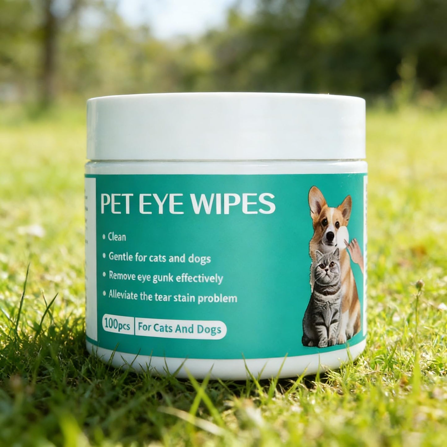SKY-TOUCH Pet Eye Wipes,Pet Cleaning Wipes, soft and gentle, specially designed for cleaning pets' eyes. Sterile formula effectively removes eye dirt. Suitable for cats and dogs 100pcs