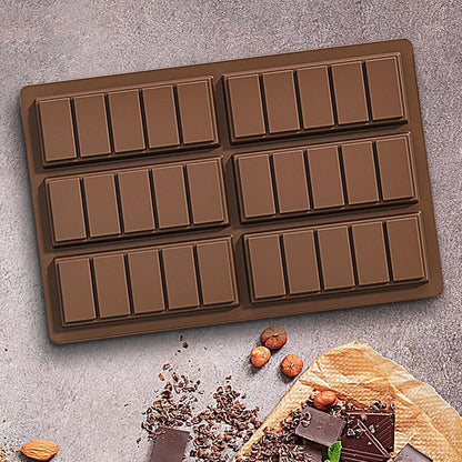 SKY-TOUCH 2 Packs Silicone Chocolate Molds, Food-Grade Rectangle Molds for Chocolate,Sweet, Wax Melts & More, BPA-Free, Heat & Freeze Safe
