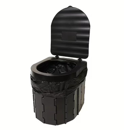 SKY-TOUCH Portable Camping Toilet, Foldable Travel Commode for Adults, Hiking, Road Trips, Beach, Emergency Use, Lightweight, Eco-Friendly
