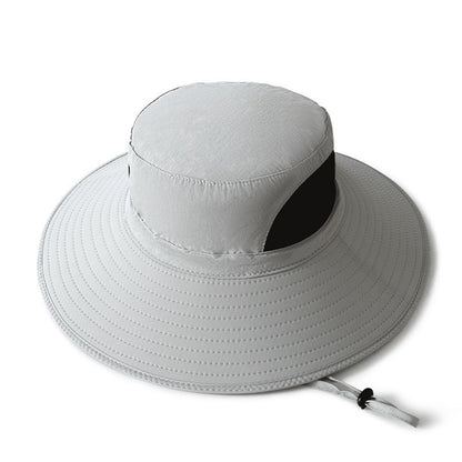 SKY-TOUCH Sun Hats Cap for Man : Unisex Bucket Hat with Waterproof Satin Beach Hats with Wide Brim Breathable golf caps with Adjustable Fit Gray