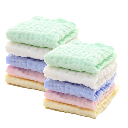 SKY-TOUCH Muslin Baby Washcloths and Towels, Natural Organic Cotton Baby Washcloths, Soft Newborn Baby Towel and Muslin Washcloth for Sensitive Skin