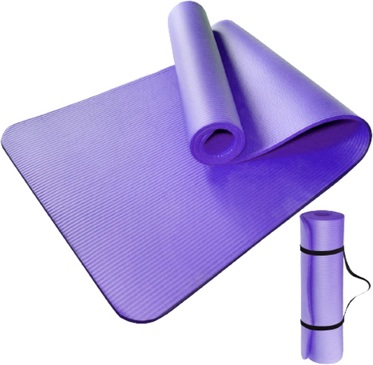 SKY-TOUCH Yoga Mat Non Slip, Yoga Mat with Strap Included 10mm Thick Exercise Mat Ideal for HiiT, Pilates, Yoga and Many Other Home Workouts