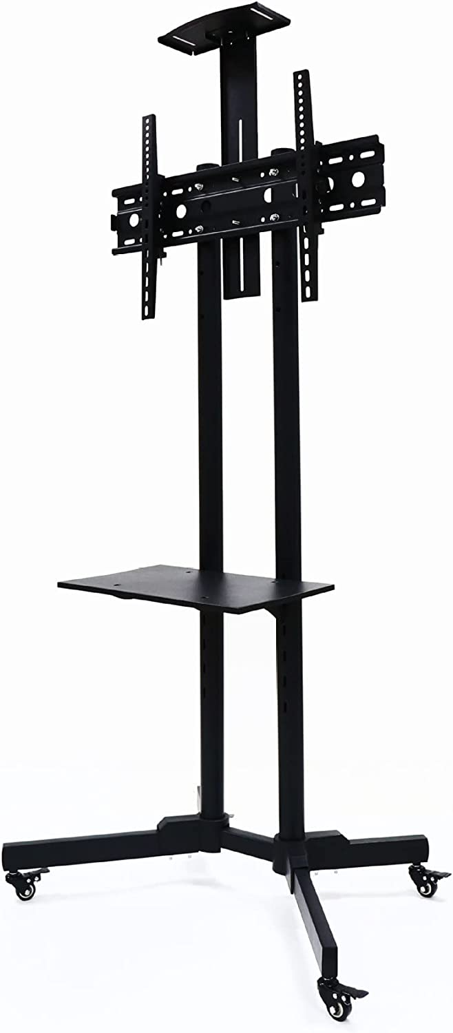 SKY-TOUCH Mobile TV stand, TV cart with Mount On Lockable Wheels For LED and LCD Screen