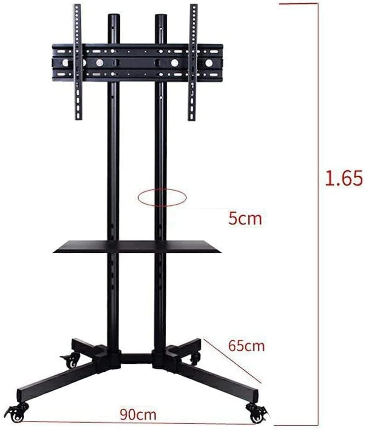 SKY-TOUCH Mobile TV stand, TV cart with Mount On Lockable Wheels For LED and LCD Screen