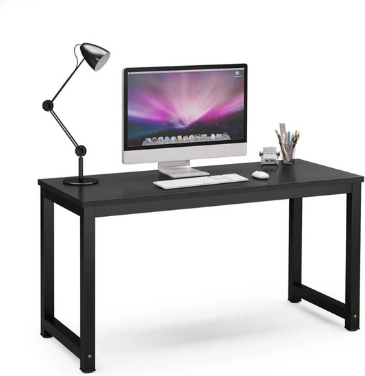 SKY-TOUCH Computer Desk, Computer Laptop Table Desk Office Desk Study Writing Desk Easy Assembly, Computer Desk Modern Simple Style for Home Office 120 x 60CM Black