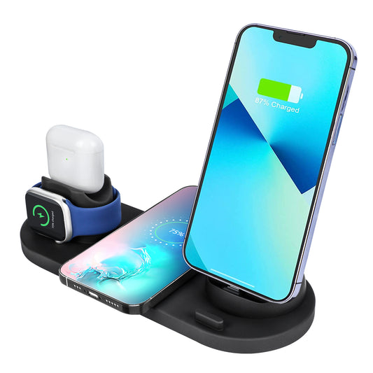 50pcs Wireless Charger Stand,6 in1 Multi-Function Wireless Chargering Station Dock