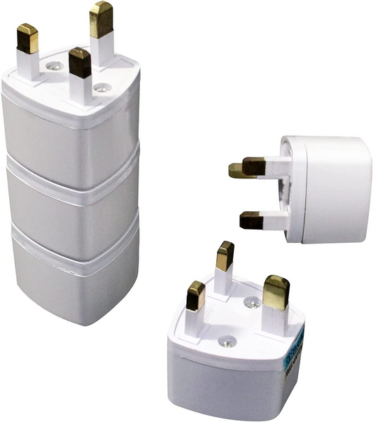 SKY-TOUCH 3 Pieces Universal travel Plug Adapter, AU, UK, EU to US AC Power Plugs Adapter, 3 Pin Travel Wall Plug Converter