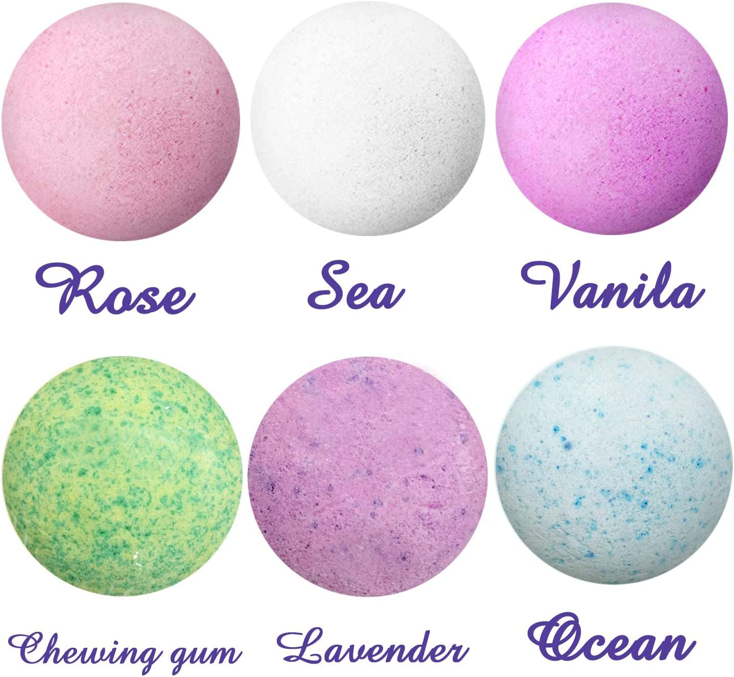 SKY-TOUCH Bath Bombs Gift 6 Pack, Bath Bombs Large Organic & Natural Essential Oil Handmade Bath Bombs Gift Set Moisturize Dry Skin Bath Bombs