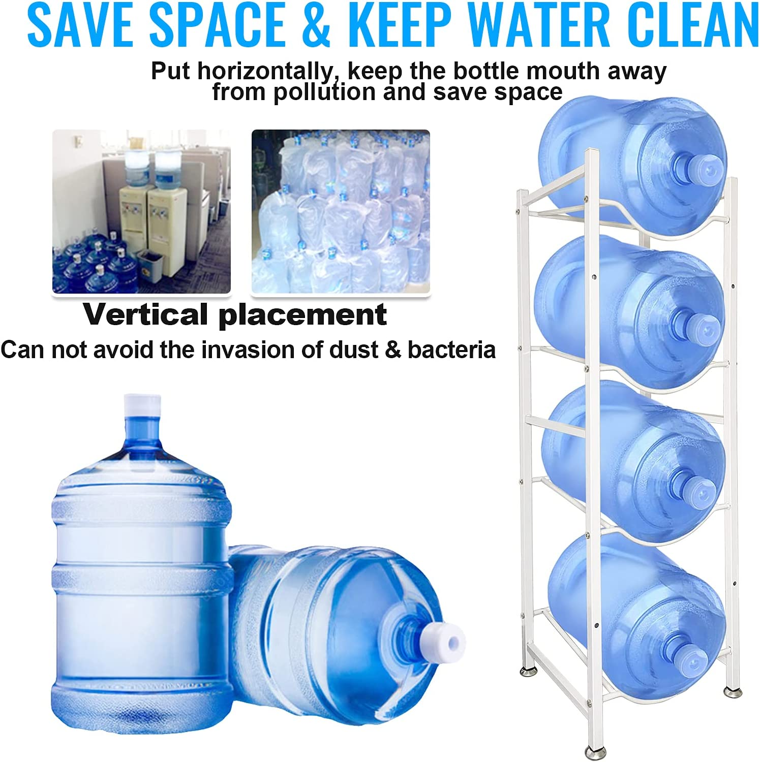 SKY-TOUCH Heavy Duty Gallon Water Organizer Space Saver, Sturdy and Du ...