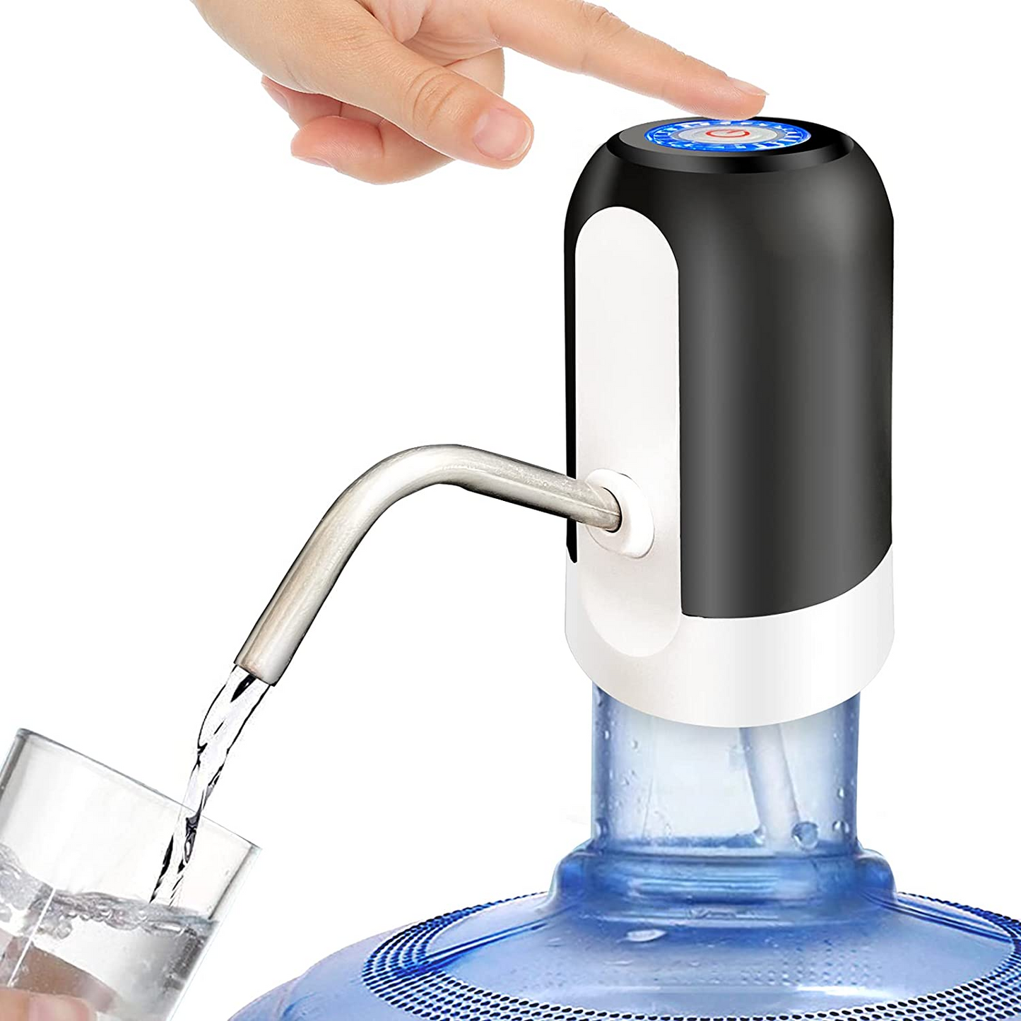 SKY-TOUCH Water Bottle Pump, USB Charging Portable Electric Water Pump for for for 2-5 Gallon Jugs USB Charging Portable Water Dispenser for Office, Home, Camping, Kitchen and etc