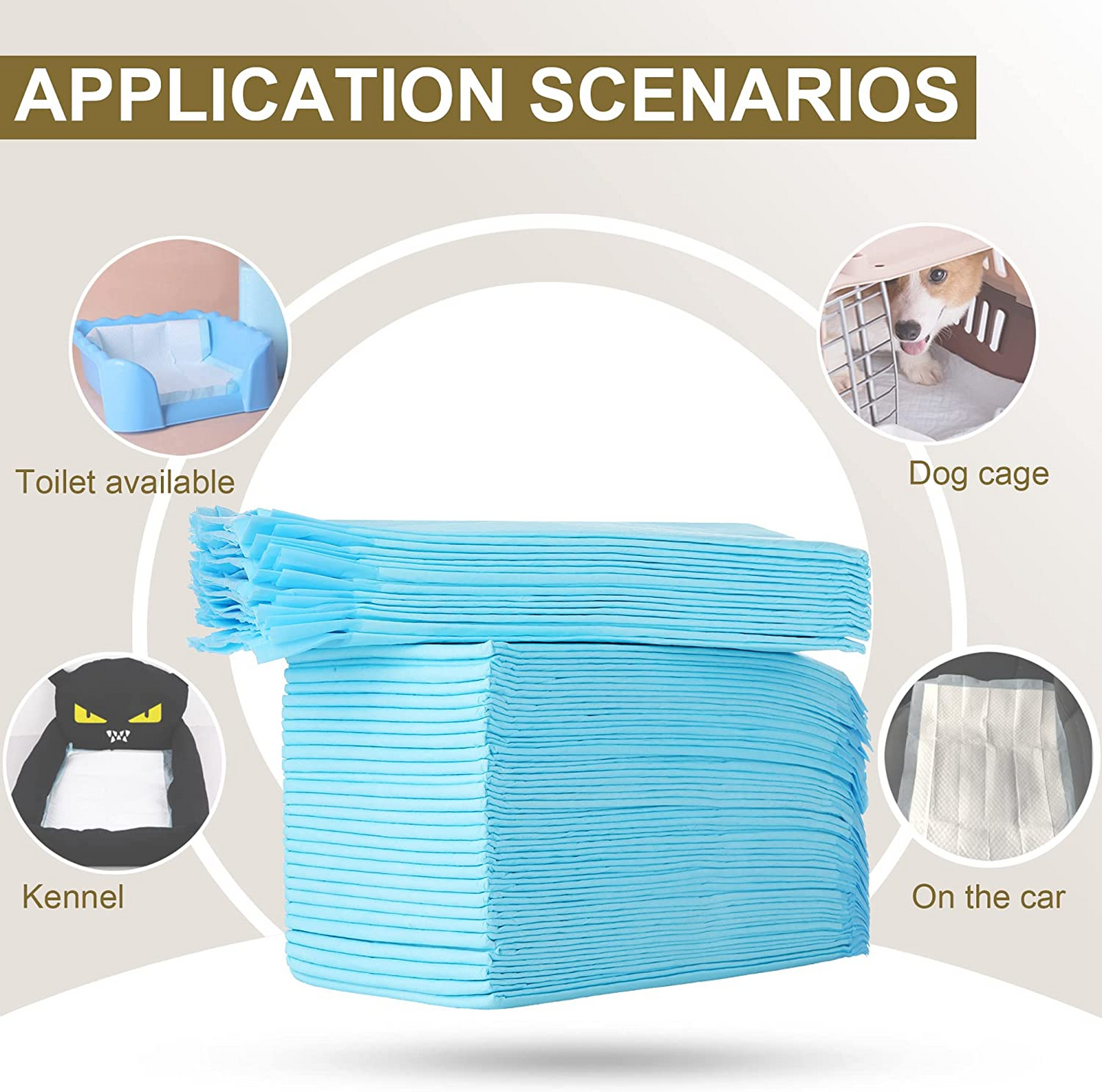 SKY-TOUCH Disposable Absorbent Quick Drying Leak-Proof Pee Pads For Potty Training For Pets