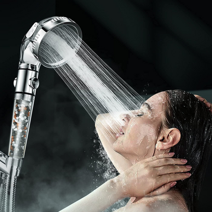 Sky Touch High Pressure Filtered Shower Head For Hard Water And Filtering Impurities, Hand Held Shower Head With Filter Balls.