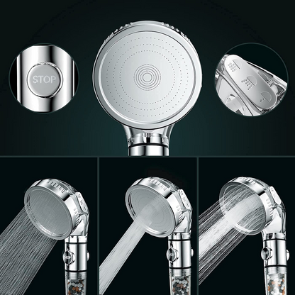 Sky Touch High Pressure Filtered Shower Head For Hard Water And Filtering Impurities, Hand Held Shower Head With Filter Balls.