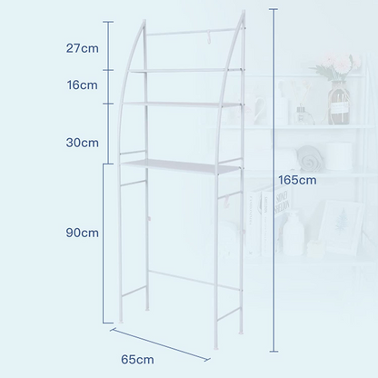 SKY-TOUCH Washing Machine Storage Shelf Rack 3 Tiers&Bathroom Storage Shelf 3 Tier, Toilet Storage Rack Bathroom Shelves Toilet Shelf Space Saving