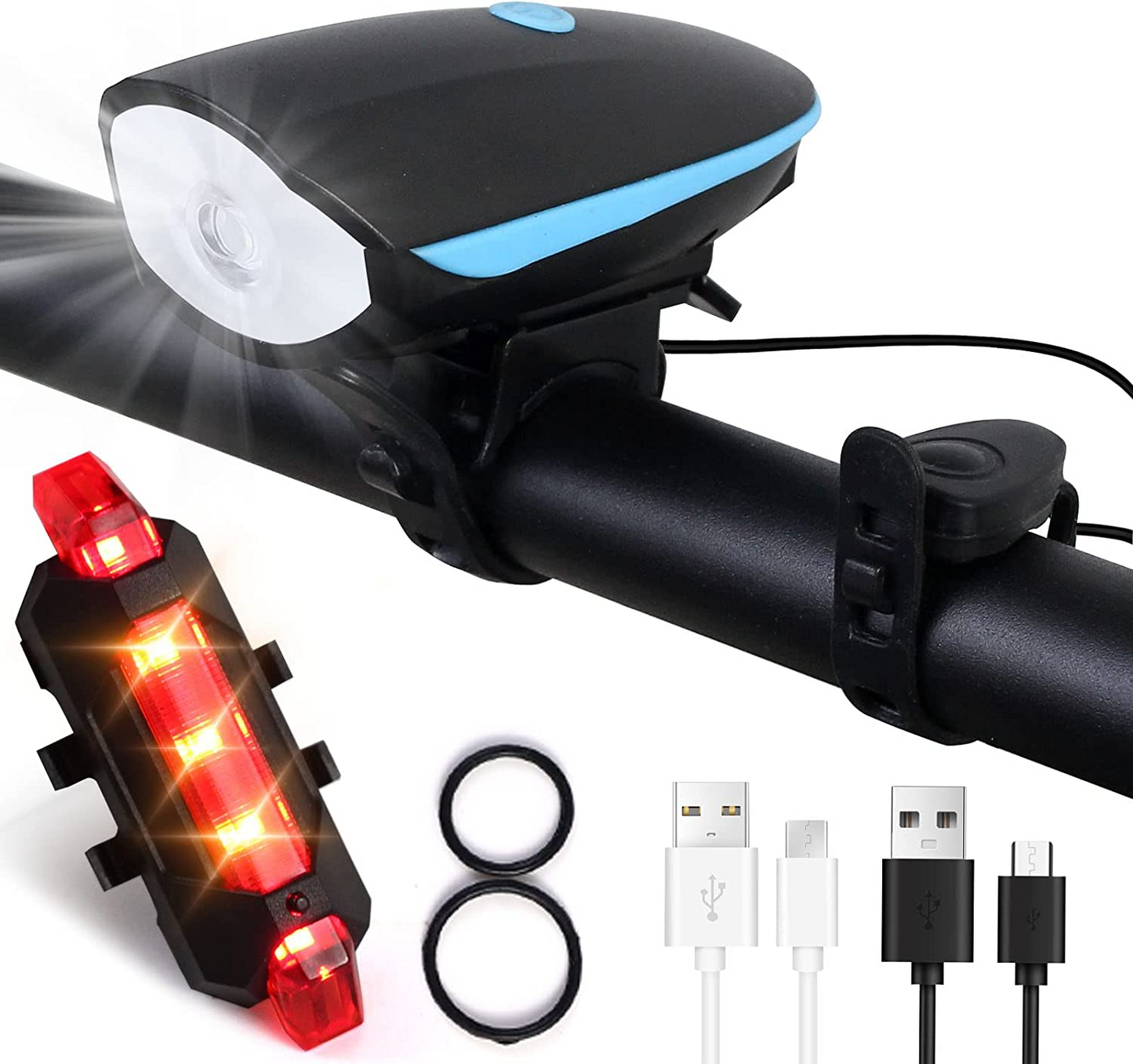 Rechargeable bicycle light set online