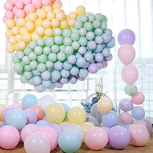 SKY-TOUCH 100PCS Macaron Latex Party Balloons，Candy Colored Latex Party Balloons For Wedding, Graduation, Kids Birthday Party, Christmas,Baby Shower, Party Supplies, Arch Balloon Tower