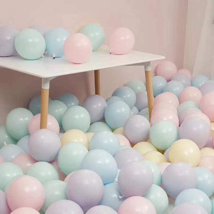 SKY-TOUCH 100PCS Macaron Latex Party Balloons，Candy Colored Latex Party Balloons For Wedding, Graduation, Kids Birthday Party, Christmas,Baby Shower, Party Supplies, Arch Balloon Tower