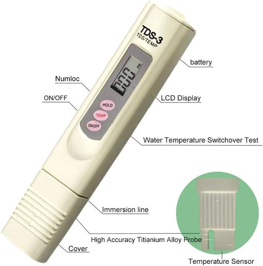 SKY-TOUCH TDS Digital Water Meter, Quality Tester Filter Pen, Precision Quality Testing Purity of Drinking Water, Pools and Aquariums