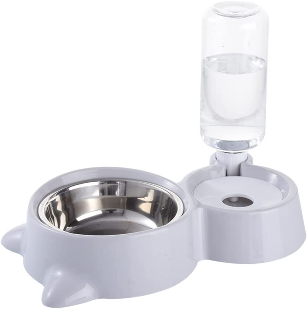 SKY-TOUCH Cat Dog Food Dish Bowl, Pet Food Dish Bowl And Auto Gravity Pet Water Dispenser, Cat Bowl Set For Small Medium Dogs And Cats