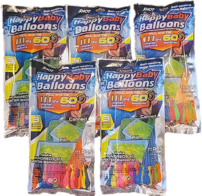 SKY-TOUCH Colorful Water Balloons Rapid-Filling Self-Sealing, Easy Fill for Outdoor Family,Party, Friends, Children Summer Fun(111pcs/bag)