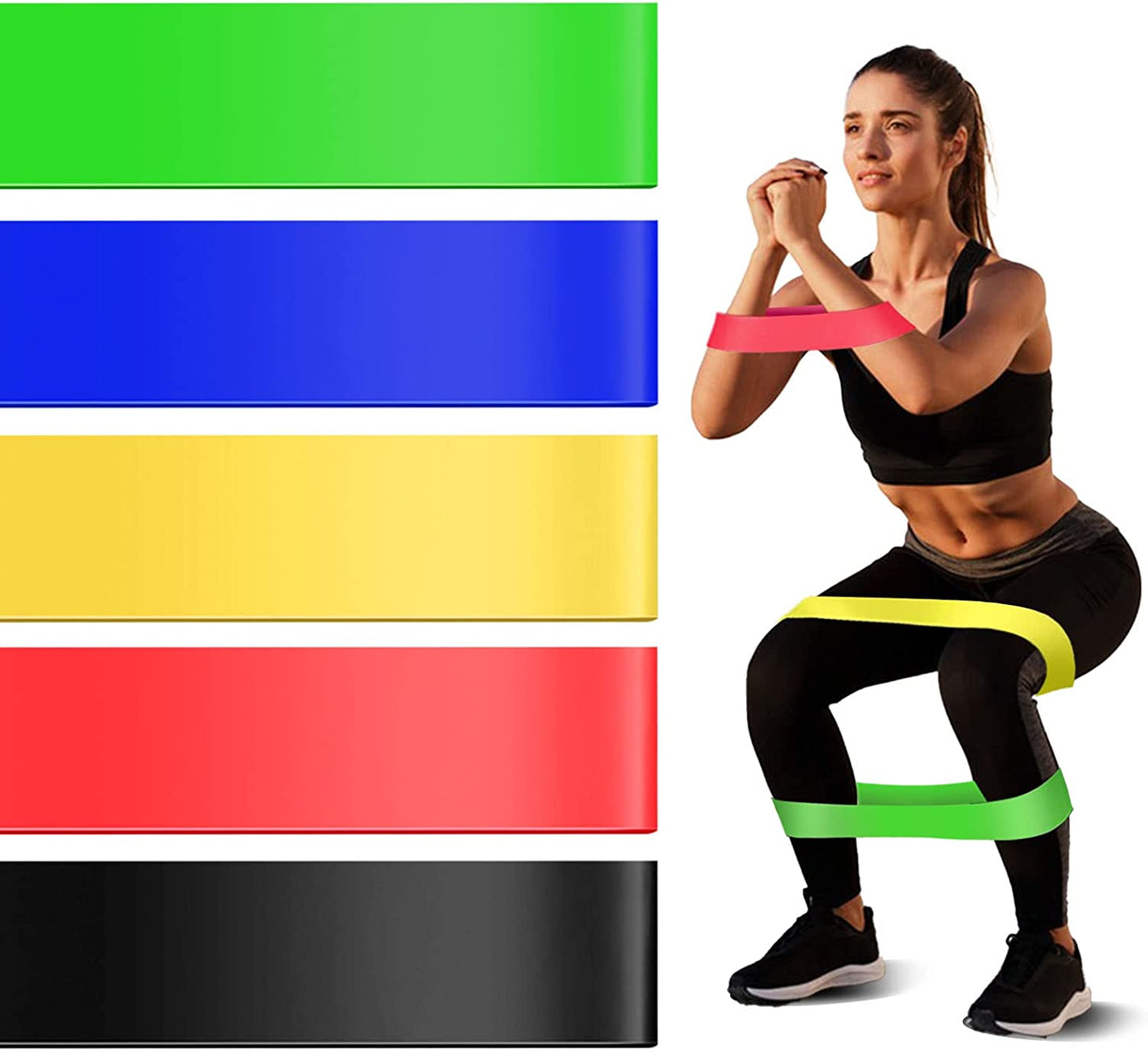 SKY-TOUCH 3 types Resistance Assisted Fitness Bands, Stretch Bands, Mobility Bands, Powerlifting Bands for Resistance Training, Physical Therapy and Home Workout