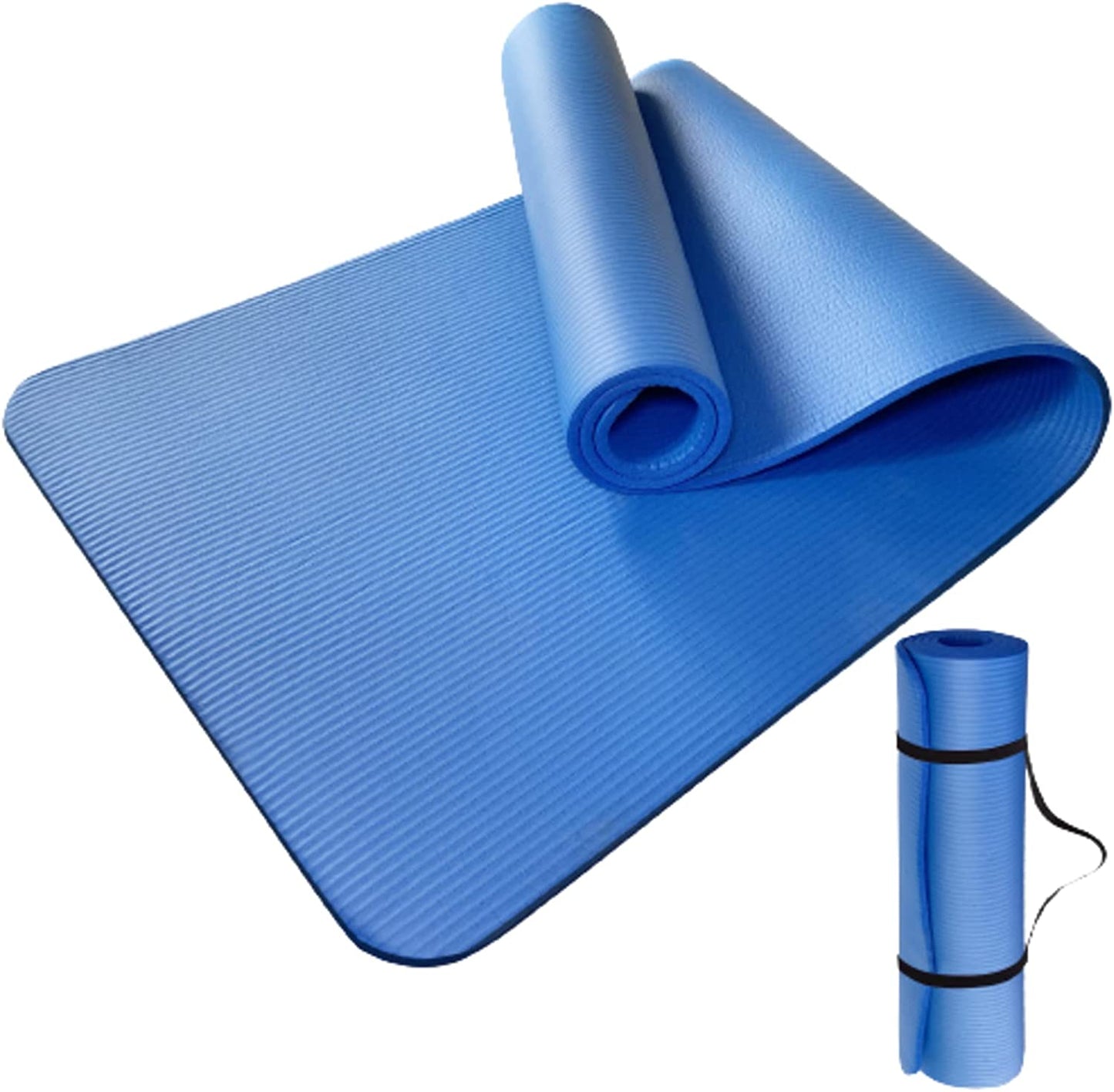 SKY-TOUCH Yoga Mat Non Slip, Yoga Mat with Strap Included 10mm Thick Exercise Mat Ideal for HiiT, Pilates, Yoga and Many Other Home Workouts