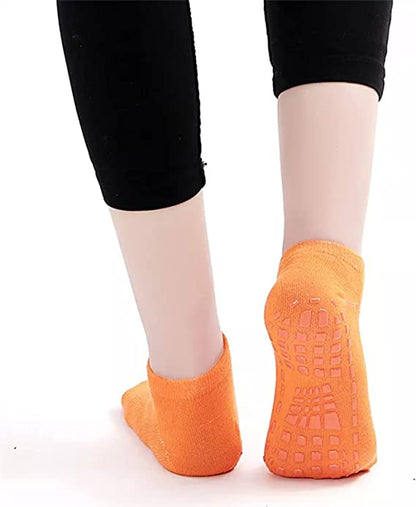 SKY-TOUCH Non Slip Yoga Socks with Grips Anti-Slip Sock trampoline Sock,Non-slip Floor Socks Pure Cotton Yoga Socks, Breathable Short Socks Elasticity Sport For Parent-Child Socks