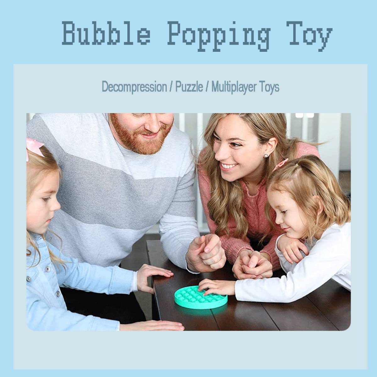 SKY-TOUCH 4PCS Rainbow Push Pop Bubble Fidget Sensory Toy,Bubble Popping Fidget Toy for Kids Adults,Sensory Irritability Toy for Autism