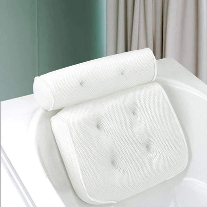 SKY-TOUCH Bath Pillow Bathtub Anti-Slip Headrest for Head, Neck and Shoulder Support, Bath Pillow Fits All Bathtub, Hot Tub and Home Spa