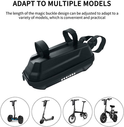 SKY-TOUCH Scooter Storage Bag, Electric Scooter Front Hanging Storage Bag, Scooter Handlebar Bag Compatible with Xiaomi M365, Waterproof EVA for Carrying Charger Tools Repair Tools Black